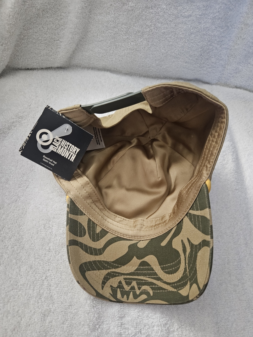 Target Black History Month Adult Satin Lined Baseball Hat Tan Camo Rope Cap New - Picture 5 of 7